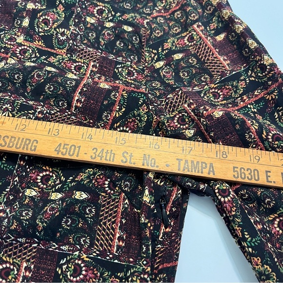 Earthbound Trading Company Boho Paisley Black Dress Size Medium - Picture 10 of 10